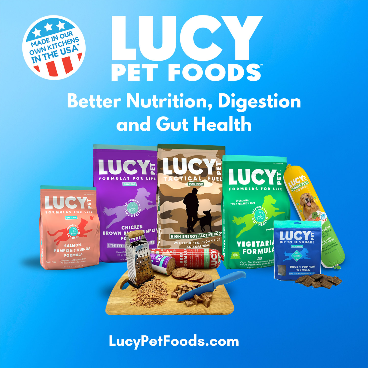 Lucy Pet Food -The only Pet Food Warren Eckstein recommends.